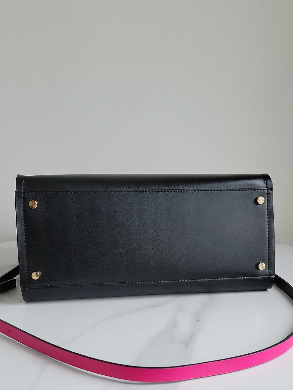 kate spade Black Leather Tote with Pink Accents - Picture 5 of 16